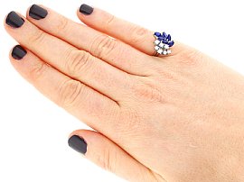 1960s Sapphire Ring Wearing 