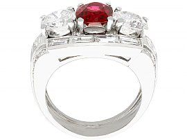Certified Ruby Ring with Diamonds 