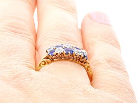 Victorian Sapphire and Diamond Ring Wearing