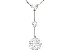 4.48 ct Diamond and Platinum Necklace - Antique Circa 1920