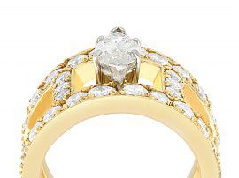 Unusual Marquise Diamond Ring Vintage