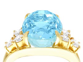 Oval Cut Aquamarine Engagement Ring for Sale