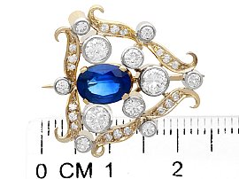 1920s Sapphire and Diamond Brooch