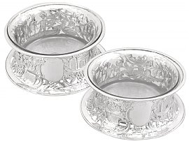 Antique Silver Dish Rings with Glass