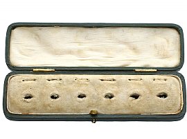 Antique gold buttons case