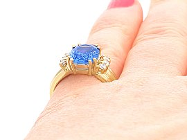 Wearing an Oval Cut Sapphire Ring