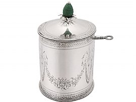 Antique Silver Tea Caddy with Lock 