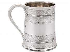 Sterling Silver Christening Mug - Antique Victorian (1881); C5481