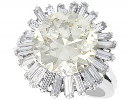 8.24 ct Diamond and Platinum Ring by Boucheron - Vintage Circa 1950; C5575