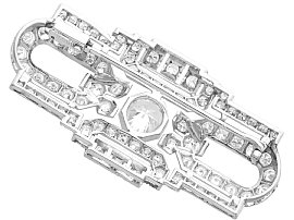 Art Deco Platinum Diamond Brooch