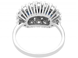 Sapphire Dress Ring with Diamonds