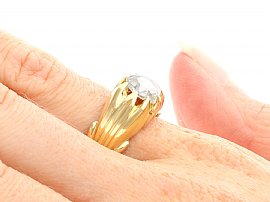 Antique 18ct Men's Diamond Ring on Hand