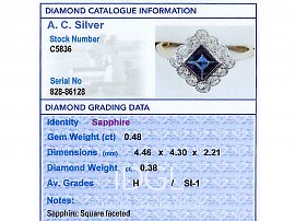 Blue Sapphire and Diamond Dress Ring Card