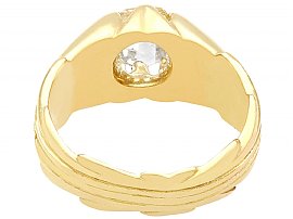 Mens Solitaire Diamond Ring Gold