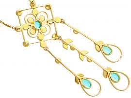 Aquamarine and Diamond Necklace 