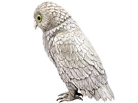 1900s Sterling Silver Owl Ornament