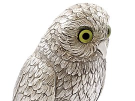 1900s Sterling Silver Owl Ornament Face