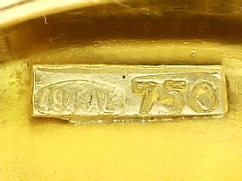 Gold Dragon Brooch with Gemstones Reverse