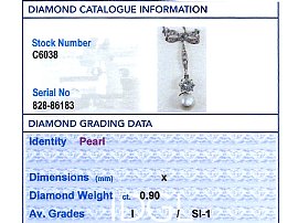 Edwardian Pearl and Diamond Pendant Grading