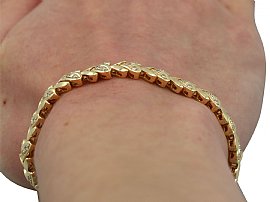Vintage Gold Bracelet Wearing Image