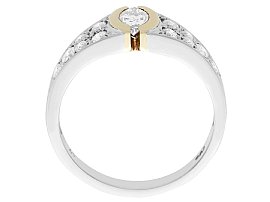 Marquise Diamond Ring White and Yellow Gold for Sale