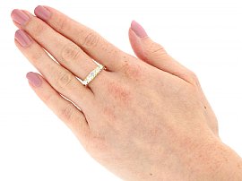 Five Stone Diamond Ring 18ct Gold Wearing