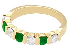 emerald and diamond eternity ring vintage