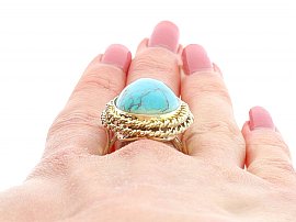 1960s Turquoise Ring Wearing Image