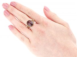 Victorian Garnet Ring Wearing 