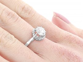Antique Engagement Ring on the Hand