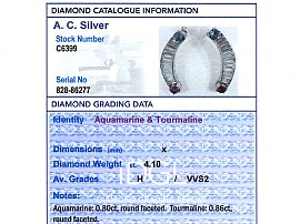 Curved Diamond and Gemstone Earrings Report Card