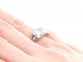 French Cut Diamond Trilogy Ring