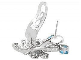 diamond aquamarine earrings