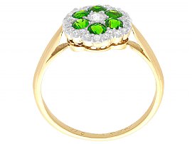 Flower Ring with Diamonds  