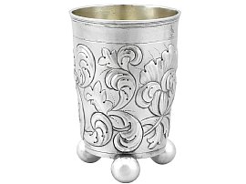 German Silver Beaker - Antique Circa 1800