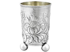 19th Century Silver Beaker