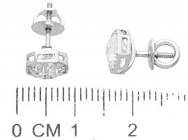 2.02 Carat Diamond Stud Earring size