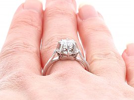 White gold antique ring