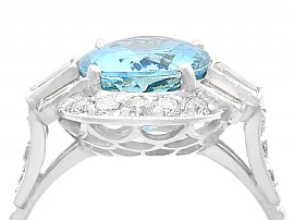Aquamarine Cocktail Ring in Platinum