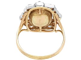 Yellow Gold French Cluster Ring
