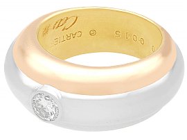 Ring in Yellow, Rose, and White Gold by Cartier