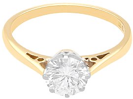Yellow Gold 1.12 Carat Diamond Ring  
