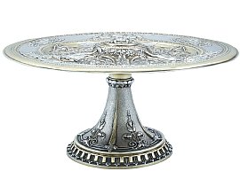 Sterling Silver and Parcel Gilt Tazza - Antique Victorian; C7047