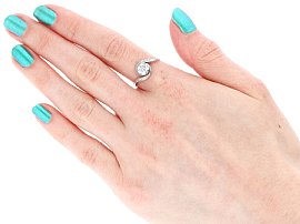 Wearing Image for Old European Cut Diamond Engagement Ring