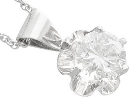 Diamond Solitaire Pendant Necklace