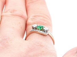 Vintage Emerald and Diamond Ring in the UK