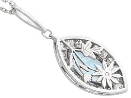 Aquamarine Platinum Necklace