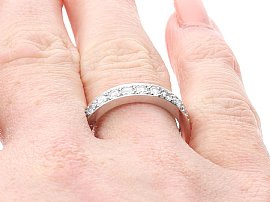 Diamond Eternity Ring down the finger view