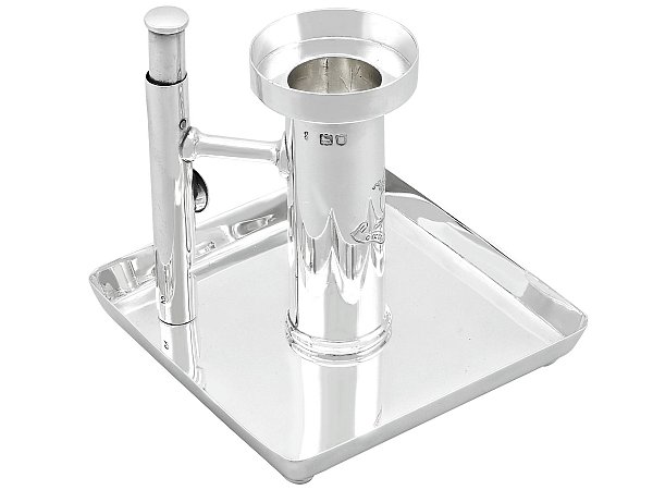 Silver Chamberstick Candle Holder