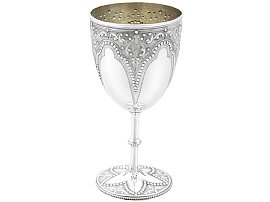 Sterling Silver Wine Goblet - Antique Victorian (1869)